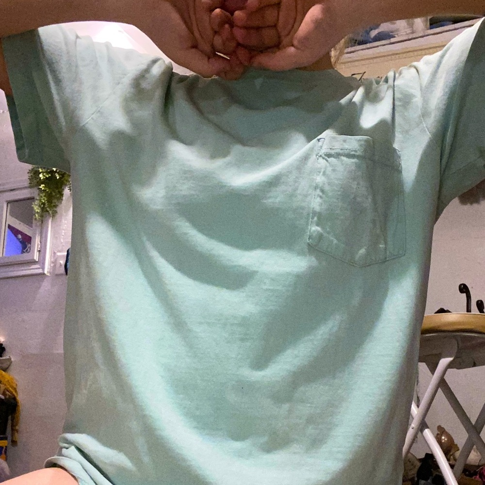 teal melting ice cream tee